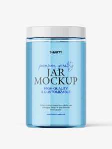 Clear tall jar mockup