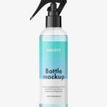 Clear trigger spray bottle mockup