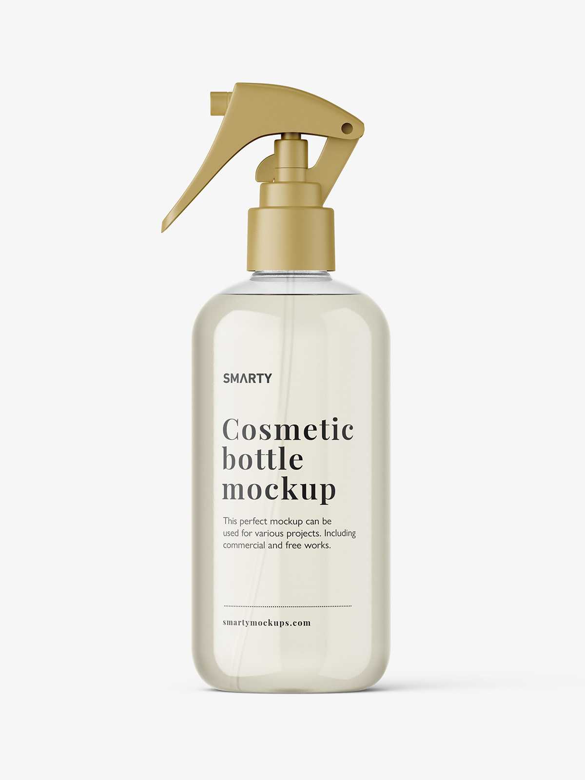 Clear trigger spray bottle mockup