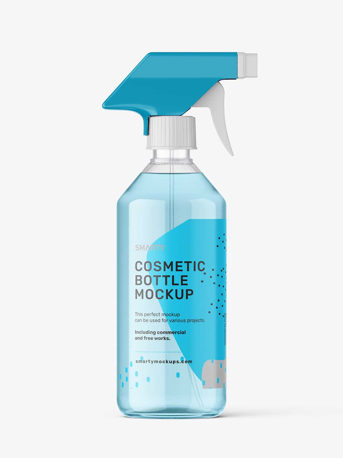 Clear trigger spray bottle mockup