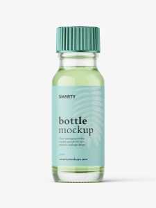 Clear vial bottle mockup