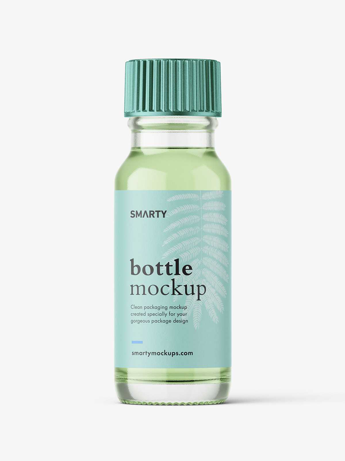 Clear vial bottle mockup