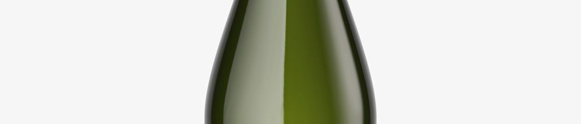 Clear wine bottle mockup