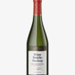 Clear wine bottle mockup