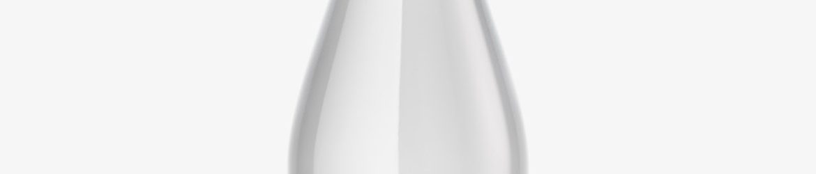 Clear wine bottle mockup