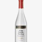 Clear wine bottle mockup