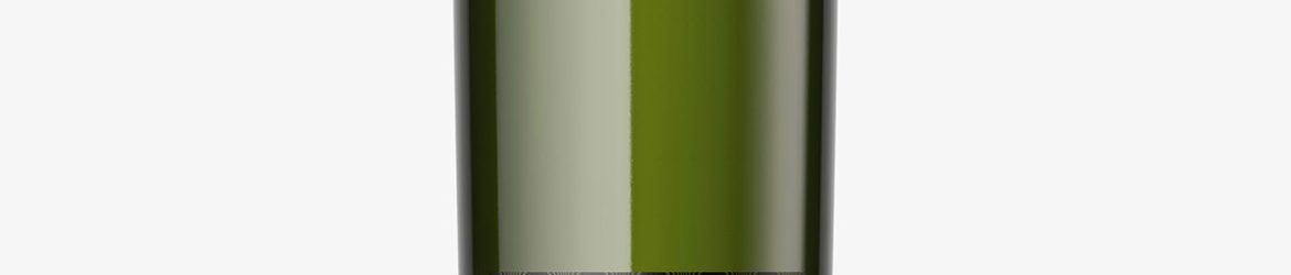 Clear wine bottle mockup