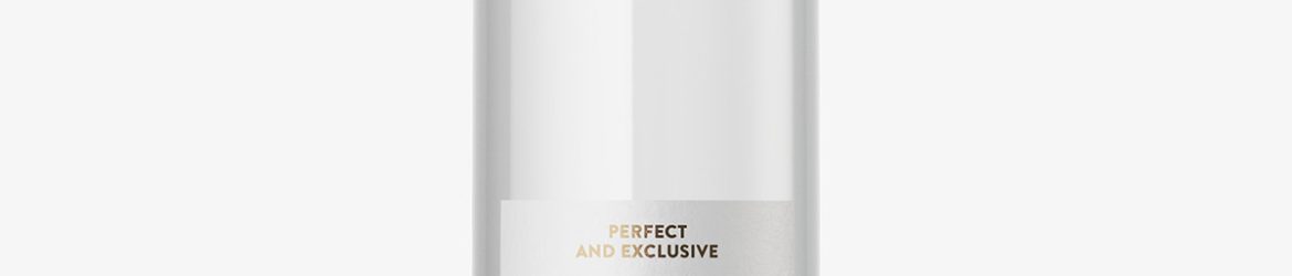 Clear wine bottle mockup