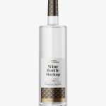 Clear wine bottle mockup