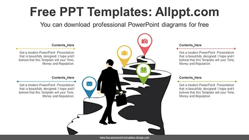 Cliff Road PowerPoint Diagram