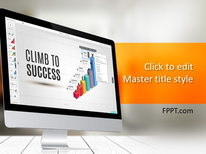 Climb To Success PowerPoint Template