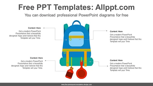 Climbing Bag PowerPoint Diagram