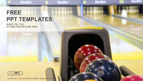 Close up of bowling balls PowerPoint Templates
