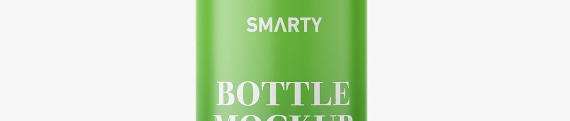 Closed aerosol bottle mockup / glossy