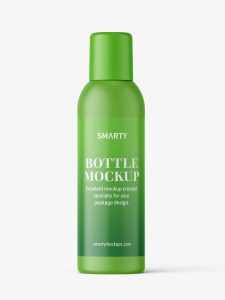 Closed aerosol bottle mockup / matt