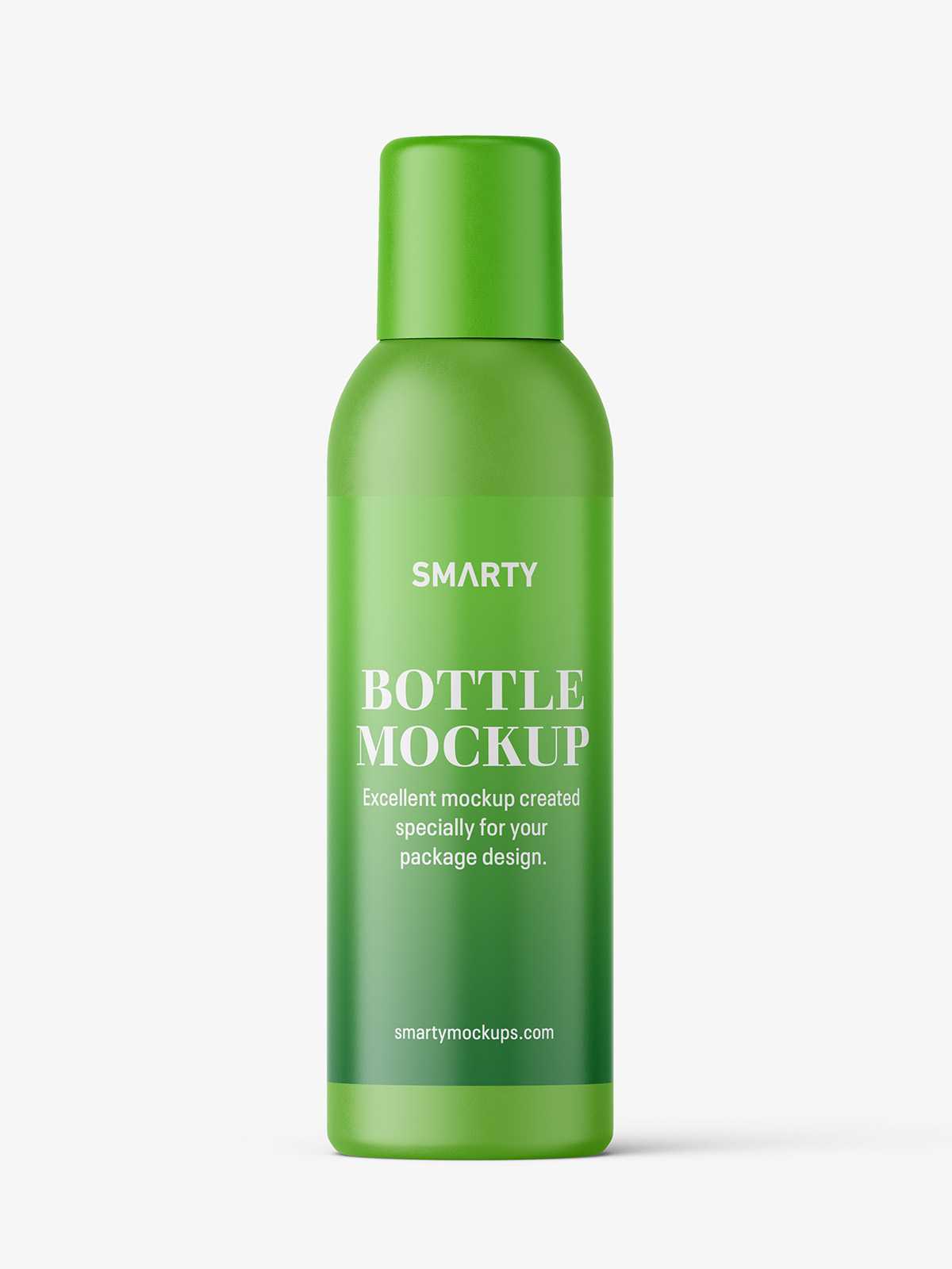 Closed aerosol bottle mockup / matt