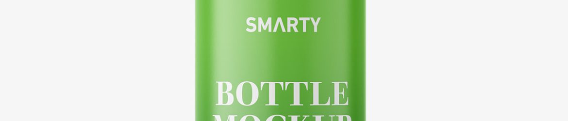 Closed aerosol bottle mockup / metallic
