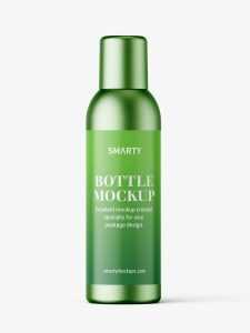 Closed aerosol bottle mockup / metallic