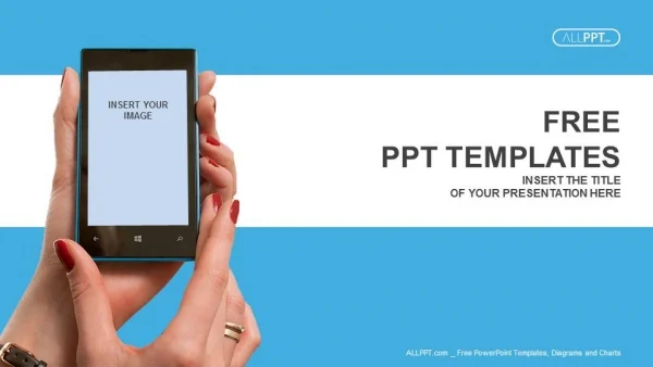 Closeup hand holding phone isolated PowerPoint Templates