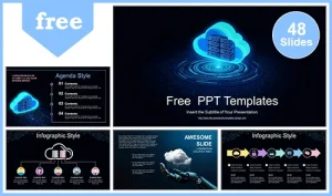 Cloud Computing Data Management PowerPoint Templates