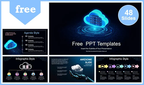 Cloud Computing Data Management PowerPoint Templates
