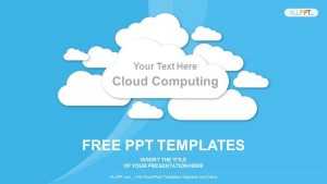 Cloud Computing on blue PowerPoint Templates
