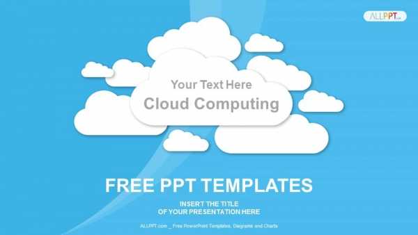 Cloud Computing on blue PowerPoint Templates