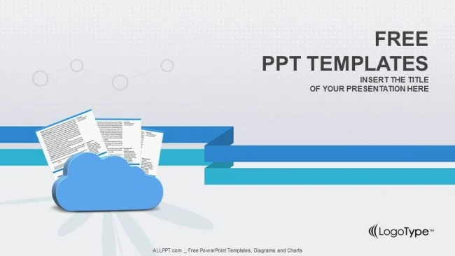 Clouds And Documents PowerPoint Templates