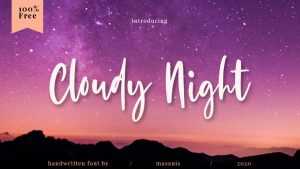 Cloudy Night Font › Fontesk