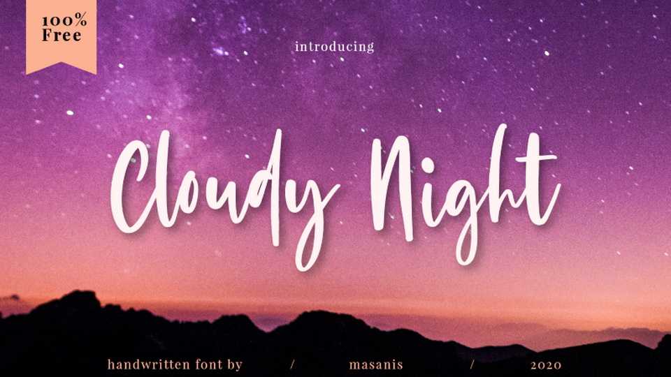 Cloudy Night Font › Fontesk