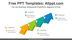 Clustered 3D Arrows PowerPoint Diagram