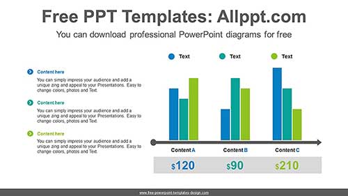 Clustered Bar Chart PowerPoint Diagram