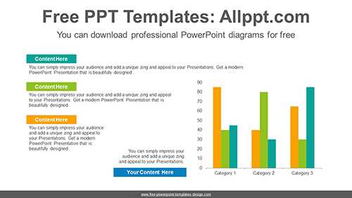 Clustered Bar Graph PowerPoint Diagram Template