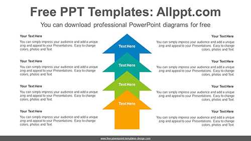Clustered Rising Arrow PowerPoint Diagram