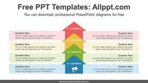 Clustered Rising Arrows PowerPoint Diagram
