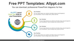Clustered Semi Doughnut PPT Diagram
