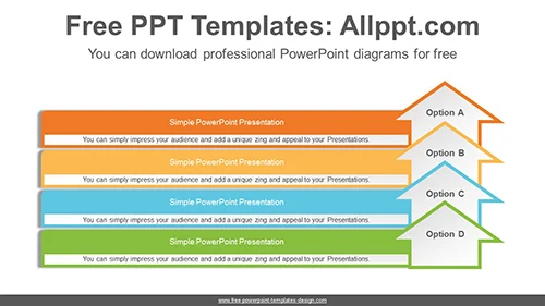 Clustered up arrow PowerPoint Diagram Template