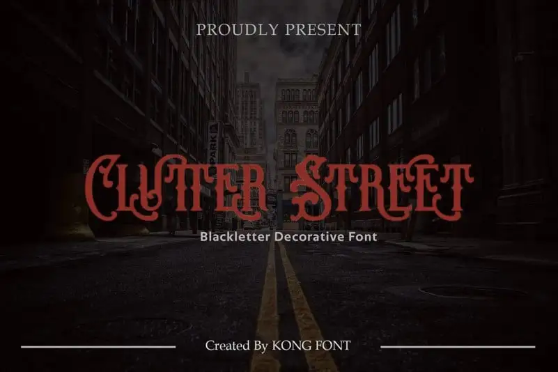 Clutter Street Display Font