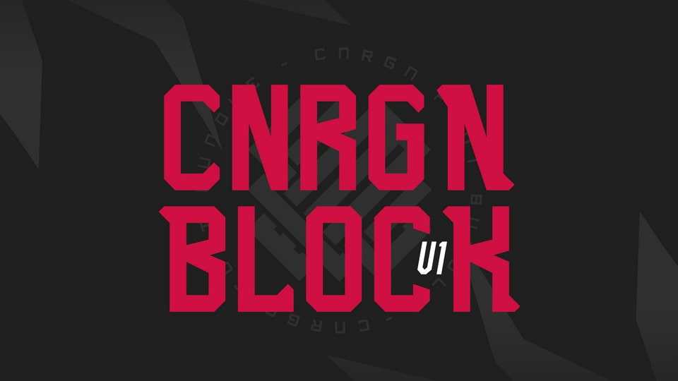 CNRGN Block V1 Font › Fontesk