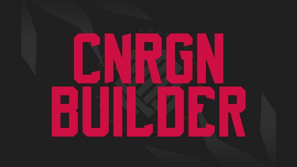 CNRGN Builder Font › Fontesk