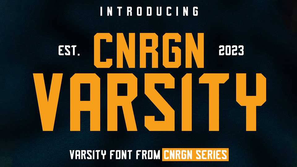 CNRGN Varsity Font › Fontesk
