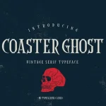 Coaster Ghost Vintage Font