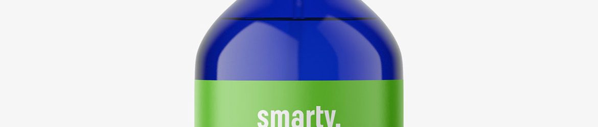 Cobalt spray bottle mockup
