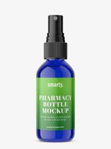 Cobalt spray bottle mockup
