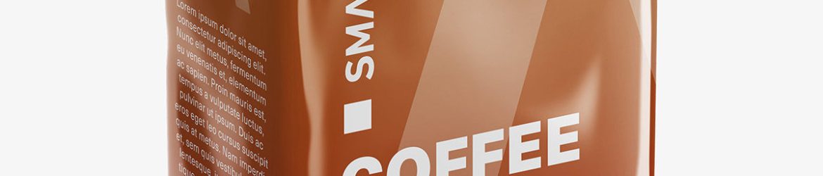 Coffee bag mockup / glossy
