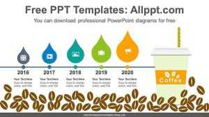 Coffee Bean drop PowerPoint Diagram