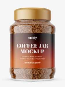Coffee jar mockup