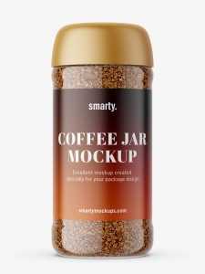 Coffee jar mockup