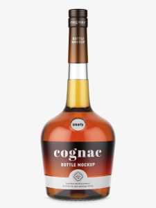 Cognac bottle mockup