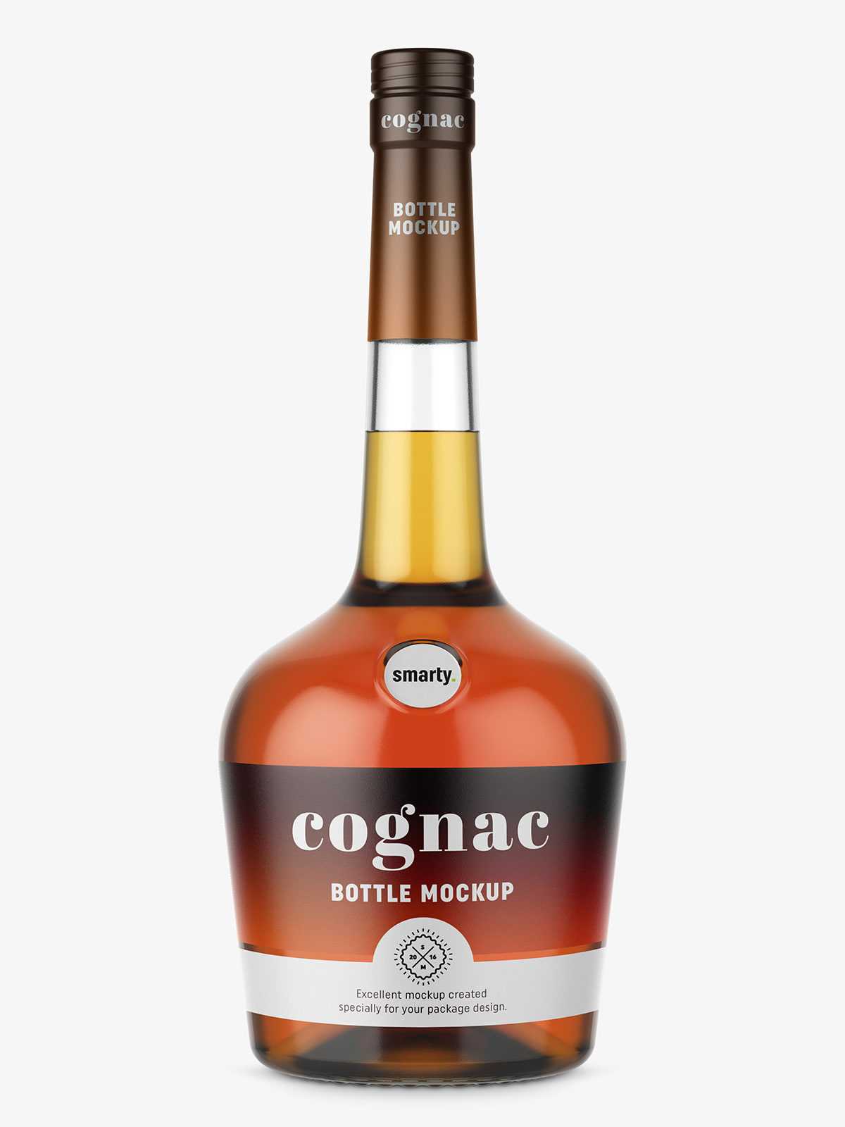 Cognac bottle mockup